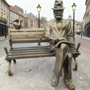 Estatua de bronce de tamaño real de alta calidad, figura famosa de <span class=keywords><strong>Albert</strong></span> Einstein, Banco de Metal, modelo de acero, técnica de acero inoxidable chapada, regalo de Anime - Product Image 5