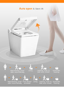 <span class=keywords><strong>WC</strong></span> moderne de luxe Toilette intelligente publique en céramique opération automatique nettoyage Sanitaire Toilette intelligente - Product Image 5