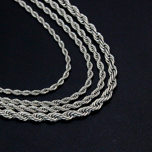 Wholesale Hip Hop High Polishing Silver Stainless Steel Jewelry <strong>Men</strong> Necklace Rope Link Chain Fit Necklace Pendant Glass <strong>Locket</strong> - Product Image 3