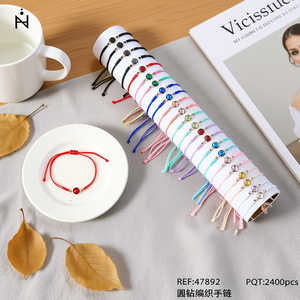 Bracelet tressé en diamant rond, 2400 pièces, bijoux tissés en cristal coloré pour femmes, accessoire de mode - Product Image 3