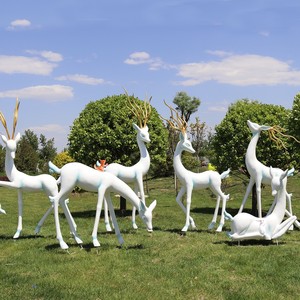 Oem/ODM tùy chỉnh quá khổ Cổ Tích Hươu điêu khắc nhựa chất lượng cao tượng hiện đại sang trọng Thiết kế thời tiết kháng vườn - Product Image 5