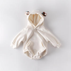Autunno inverno orecchie di peluche vestiti per neonati bambino con cappuccio collega il corpo <span class=keywords><strong>Ha</strong></span> arrampicato i vestiti - Product Image 3