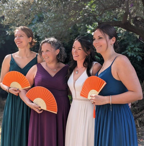 Abanico Plegable de Bambú y Plástico con Logotipo Personalizado, Abanico de Mano de Madera Pintado, Diseño Chino, Portátil, Grande, para Bodas - Product Image 5