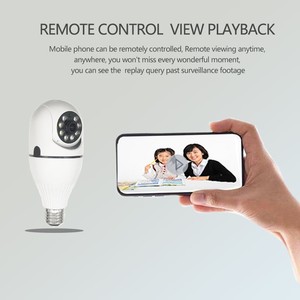 Camera bóng đèn Wifi IP PTZ 2MP, camera an ninh toàn cảnh 360 độ, độ phân giải 1080p, màu sắc đầy đủ, tích hợp đèn E27, hỗ trợ ICSEE 4MP 3MP - Product Image 2
