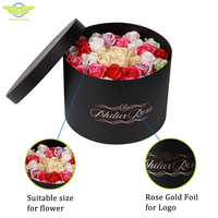 Coffret cadeau carré pour la saint-valentin, paquet de fleurs, Bouquet rond, boîte à fleurs