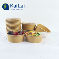 Bol en papier kraft biodégradable, bols en papier jetables en gros - Personnalisation du logo disponible