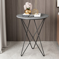 Mesa auxiliar de piedra sinterizada, mesa de centro, sala de estar, mesa redonda pequeña, apartamento, balcón, mesa de esquina, mesita de noche