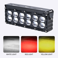 Phare LED étanche pour voiture, 12 lentilles, éclairage multi-modes, faisceau clair, lumière de travail tout-terrain 120W pour scooter, route, voyage de nuit