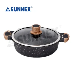 Sunnex-ollas y sartenes antiadherentes de aluminio, juego de utensilios de cocina antiadherentes