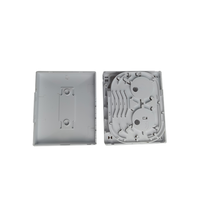 Boîtier de jonction de bureau en plastique ABS blanc à 4 ports pour fibre optique, boîte de raccordement FTTH, mini-boîte de distribution de fibre optique pour usage domestique