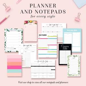 Daily Planner Notepad Custom Fabric Cover Hardcover 100 Sheets Gift Travel Writing <b>Journal</b> - Product Image 3