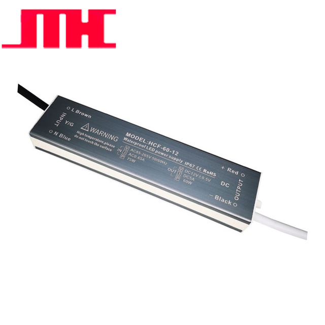 Hot Sales Waterproof IP67 LED Driver DC12V/24V 60W 5A AC90-264V Input Power Supply for Lantern or Module