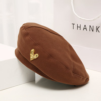 Bérets à paillettes pour femmes françaises, logo pour enfant, chapeau en coton, chic, original gg luxe