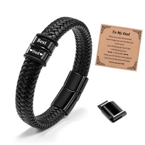 CAIOOCHE, nueva moda, <span class=keywords><strong>pulsera</strong></span> de acero inoxidable de alta calidad, <span class=keywords><strong>pulsera</strong></span> de cuero genuino con cierre magnético fuerte para hombres - Product Image 2