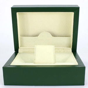 Estuche de Reloj de Cuero Premium Verde, Caja de Almacenamiento Individual para Reloj con Bolsa de Regalo y Accesorios - Product Image 2