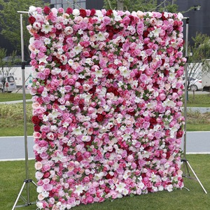Muro de Flores Artificiales de Seda Personalizado para Bodas y Fiestas, Múltiples Estilos Disponibles con Imágenes - Product Image 2