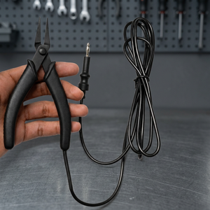 Alicates de punta fina de acero inoxidable con cable seguro ESD para herramientas de reparación de joyería DIY - Product Image 3