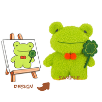 Poupée en peluche miniature personnalisée super douce avec doublure en maille brodée