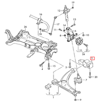 Support de silentbloc de bras de suspension arrière 3C0199231A 3C0199231B 3C0199231D 3C0199231E pour VW Tiguan Passat Magotan Audi Q3 2005-2019