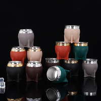 Tasse à maté en acier inoxydable sous vide de 180 ml avec bombilla et cuillère-paille réutilisable – Vente en gros