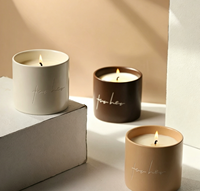 Velas Aromáticas de Cera de Soja con Fragancia de Aceites Esenciales, Hechas a Mano, en Taza de Cerámica Personalizada, de Alta Gama, para Decoración y Recuerdos