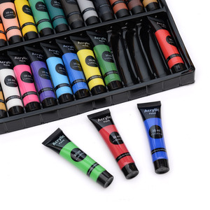 Secolorart 30ml <span class=keywords><strong>Pintura</strong></span> Acrílica 24 <span class=keywords><strong>Colores</strong></span> Niños Juego de <span class=keywords><strong>Pintura</strong></span> Acrílica con Pincel y <span class=keywords><strong>Paleta</strong></span> - Product Image 3