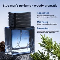 Parfum pour homme Life Men's Blue - Parfum boisé élégant et rafraîchissant au bois de santal, longue tenue, format voyage, idéal pour les trajets quotidiens