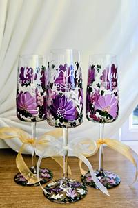 Flauta Personalizada Hecha <span class=keywords><strong>a</strong></span> Mano con Nombre Pintado <span class=keywords><strong>a</strong></span> Mano, Diseño Floral Moderno y Colorido, Reutilizable, Regalo <span class=keywords><strong>para</strong></span> el Dí<span class=keywords><strong>a</strong></span> de la Madre, <span class=keywords><strong>para</strong></span> Dar Amor y Compartir - Product Image 5