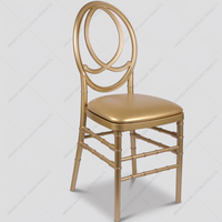 Chaise de banquet empilable en résine, style antique, imperméable et durable, pour hôtel, mariage, intérieur et extérieur, emballage KD