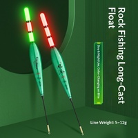 Flotteur de pêche électronique lumineux et coloré pour la pêche en eau profonde, avec anneau en cuivre, pour lancer à longue distance