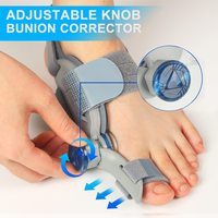 Écarteur d'Orteil Orthopédique Ajustable, Redresseur d'Orteil à Molette, Attelle Correctrice d'Hallux Valgus pour Soulager l'Oignon