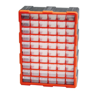 DPC007 Boîte de rangement murale en PP à 60 tiroirs avec séparateurs amovibles pour salle de bain, bijoux et outils