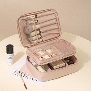 Bolsa de maquillaje de viaje portátil e impermeable <span class=keywords><strong>para</strong></span> mujeres, cosméticos, artículos de tocador y brochas - Product Image 4