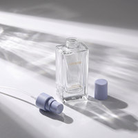 Flacon compte-gouttes en verre plat personnalisé avec emballage en papier pour parfum, contenants cosmétiques naturels 15ml 20ml 30ml 50ml
