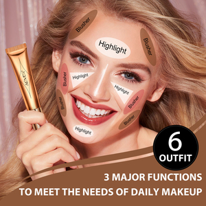 Ensemble de stylos de maquillage multi-usages ALIVER, stylo de contouring pour le visage et le corps, stylo de blush, stylo de surligneur, stylo de maquillage, bronzer liquide, surligneurs - Product Image 6
