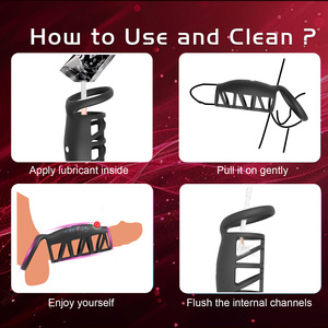 Draadloze mannelijke masturbatie speeltjes voor koppels, <span class=keywords><strong>penis</strong></span> seksuele hoes, ejaculatie verlenging, vibrerende condoom, cock rings - Product Image 5