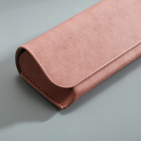 Grosir Pabrik Dompet Kecil Persegi Panjang Warna-warni Berlapis Minyak, Tempat Kacamata Kulit Keras Magnetik, Dapat Dicetak