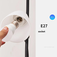 Lámpara de pie con pantalla desmontable de tela de Color blanco para el hogar, lámpara de pie nórdica, gran oferta