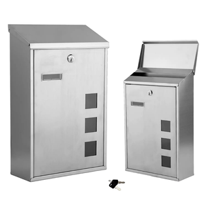 Buzón de Correos de Acero Inoxidable Grande, Montado en la Pared, con Recubrimiento en Polvo, Duradero, con Cerradura, Resistente a la Intemperie, para Paquetes - Product Image 1