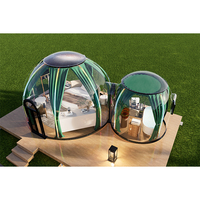 Chambre à bulles détachable ciel étoilé tentes d'hôtel de luxe vert Mini PC Dômes de glamping Star View Dome House for Bathroom Application