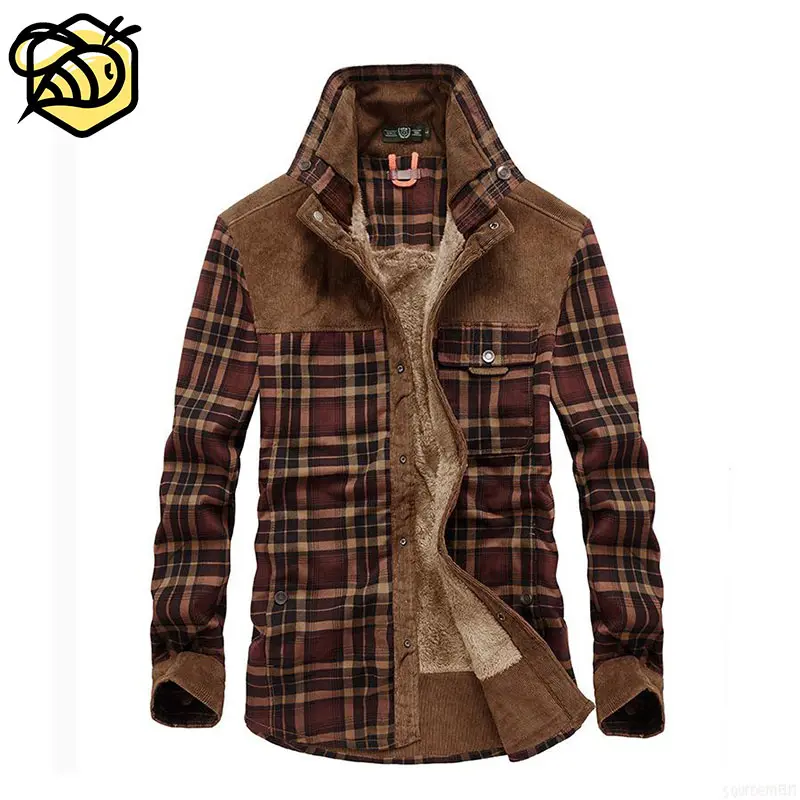 Factory Wholesale Customization Plaid Jacket Plus Size Giacca Uomo Men'S Winter Jacket