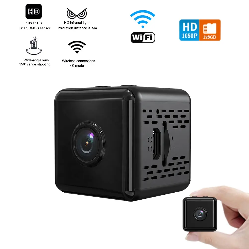 Sıcak satış X6D 4K 1080P gece görüş kablosuz kamera ev güvenlik ağı gözetim açık mini HD eylem kamera