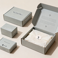 Boîte cadeau noire personnalisée de haute qualité pour entreprises, avec logo imprimé UV, pour vêtements, petite boîte en carton