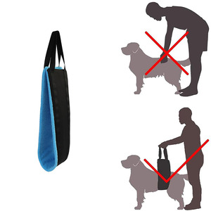Arnés de apoyo para perros, de tela de color sólido, para las patas traseras, para recuperación postoperatoria. - Product Image 2