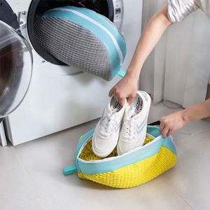 Sac de lavage pour chaussures en microfibre épaissie en forme d'arc, protection pour lavage en machine, anti-déformation, outil de nettoyage pour baskets - Product Image 1