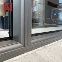 Fenêtre à battant minimaliste à rupture thermique de marque supérieure Isolation thermique en aluminium personnalisée Conception coupe-vent Fabriqué en Chine