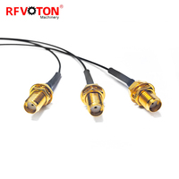Suministro de fábrica SMA Jack Bulkhead a UFL MHV hembra ángulo recto 1,13mm MONTAJE DE Cable de puente Pigtail en Stock ROHS 15cm