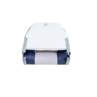 Siège de bateau pliable à dossier bas bleu et blanc, imperméable, pour bateau de pêche et yacht