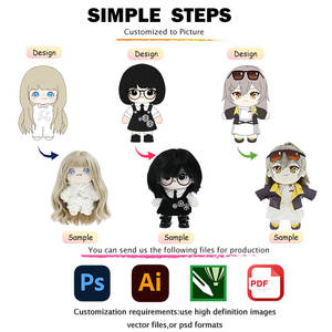 Poupée princesse en peluche de luxe sur mesure de 20 cm, cheveux blonds, décorée, vêtements interchangeables, peluche en coton, peluche <span class=keywords><strong>nue</strong></span>, fabriquée en usine OEM - Product Image 6