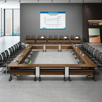 Table de formation à panneaux au design moderne, pliable et mobile, pour bureau, hôpital, salle de conférence